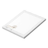 Dackel mit glatter Creme Notizblock (Rotiert)