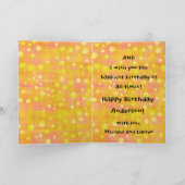 Dackel mit Kabelhaar Spaß Happy Geburtstag Karte (Innenseite)