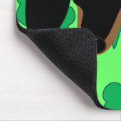 Dackel mit Kleeblättern Mousepad (Ecke)