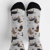 Dackel mit langen Haaren - Pattern Socken (Oben)