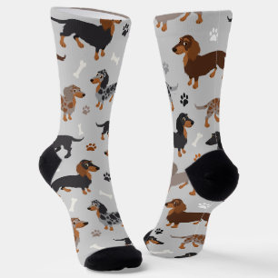 Dackel mit langen Haaren - Pattern Socken