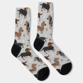 Dackel mit langen Haaren - Pattern Socken (Rechts)