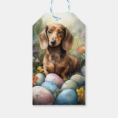 Dackel mit Ostereiern Geschenkanhänger (Rückseite)