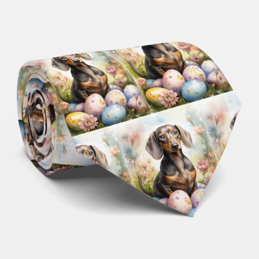 Dackel mit Ostereiern Krawatte (Gerollt)