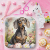 Dackel mit Ostereiern Pappteller (Party)