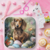 Dackel mit Ostereiern Pappteller (Party)