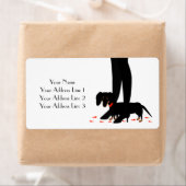 Dackel mit Red Hearts Address Labels (Insitu)