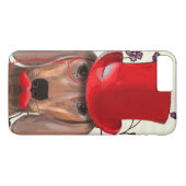 Dackel mit Red Top Hat Case-Mate iPhone Hülle (Rückseite (Horizontal))