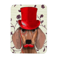 Dackel mit Red Top Hat