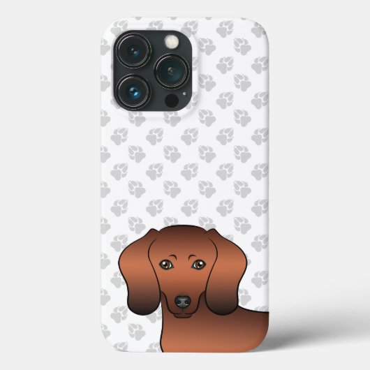 Dackel mit roter, glatter, glatter Maske Case-Mate iPhone Hülle (Rückseite)