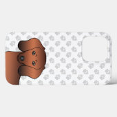 Dackel mit roter, glatter, glatter Maske Case-Mate iPhone Hülle (Rückseite (Horizontal))