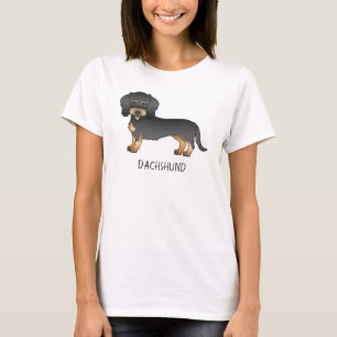 Dackel mit schwarzer und tandrahtiger Harnröhre mi T-Shirt