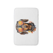 Dackel mit Sonnenbrille Badematte (Vorderseite Vertikal)