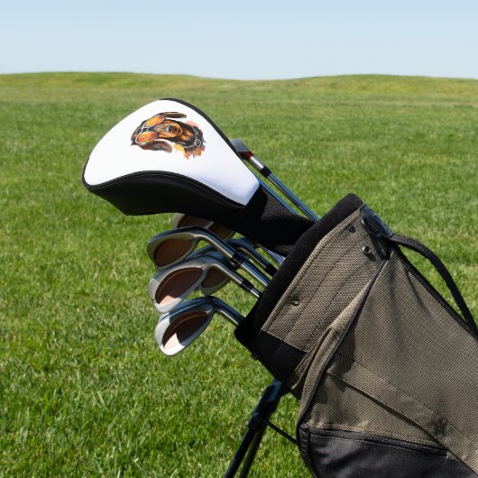 Dackel mit Sonnenbrille Golf Headcover (In SItu)