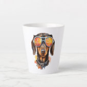 Dackel mit Sonnenbrille Milchtasse (Vorderseite)