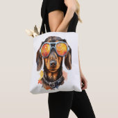 Dackel mit Sonnenbrille Tasche (Von Nahem)