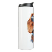 Dackel mit Sonnenbrille Thermosbecher (Nach links gedreht)