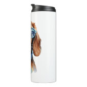 Dackel mit Sonnenbrille Thermosbecher (Nach rechts gedreht)