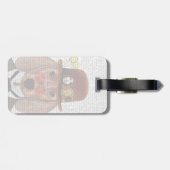 Dackel mit Steampunk Bowler Hat Gepäckanhänger (Rückseite horizontal)