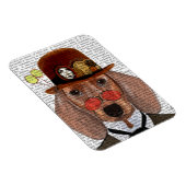 Dackel mit Steampunk Bowler Hat Magnet (Rechte Seite)