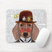 Dackel mit Steampunk Bowler Hat Mousepad (Mit Mouse)