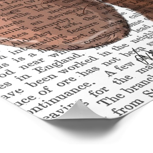 Dackel mit Steampunk Bowler Hat Poster (Ecke)