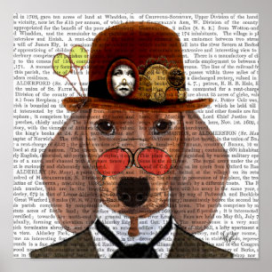 Dackel mit Steampunk Bowler Hat Poster