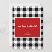 Dackel mit Strumpf Holiday Foto Feiertagskarte (Rückseite)