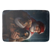 Dackel mit Weihnachtsfeiertag Badematte (Vorderseite)