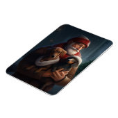 Dackel mit Weihnachtsfeiertag Magnet (Linke Seite)