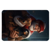 Dackel mit Weihnachtsfeiertag Magnet (Horizontal)