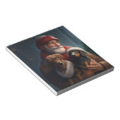 Dackel mit Weihnachtsfeiertag Notizblock (angewinkelt)