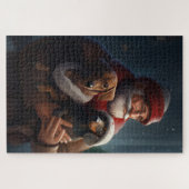 Dackel mit Weihnachtsfeiertag Puzzle (Horizontal)