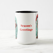 Dackel mit Weihnachtsmannmütze Tasse, Dackel Lover Tasse (Zentrum)