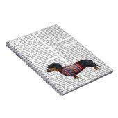 Dackel mit Wollpulli Notizblock (Rechte Seite)