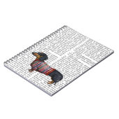 Dackel mit Wollpulli Notizblock (Linke Seite)