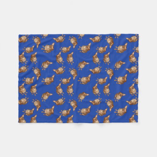 Dackel Mix Dog Fleecedecke (Vorderseite (Horizontal))