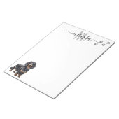 Dackel Monogramm Personalisiert Notizblock (angewinkelt)