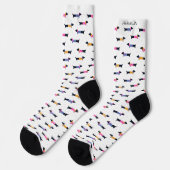 Dackel Muster Besitzer des Hundes Socken (Linkes Detail)