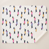 Dackel Muster Dog Lover Benutzerdefiniert Sherpadecke (Vorderseite (Horizontal))