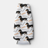 Dackel Muster Flasche Cooler Flaschenkühler (Vorderseite)