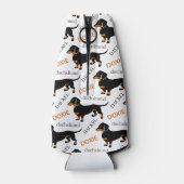 Dackel Muster Flasche Cooler Flaschenkühler (Rückseite)