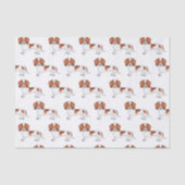 Dackel-Muster für Hunde aus rotem und weißem, glat Seidenpapier (Vorderseite)