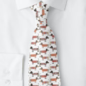 Dackel-Muster für Wurst Krawatte