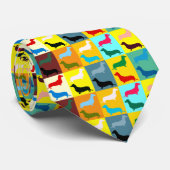 Dackel-Muster Krawatte (Gerollt)