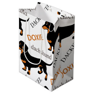 Dackel-Muster Mittlere Geschenktüte