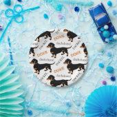 Dackel-Muster Pappteller (Party)