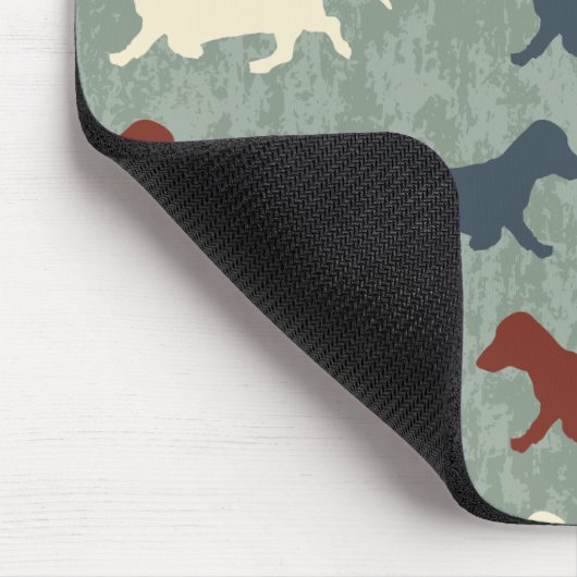 Dackel Muster Personalisiert Mousepad (Ecke)
