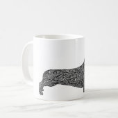 Dackel-Muster-Tasse Kaffeetasse (Vorderseite Links)