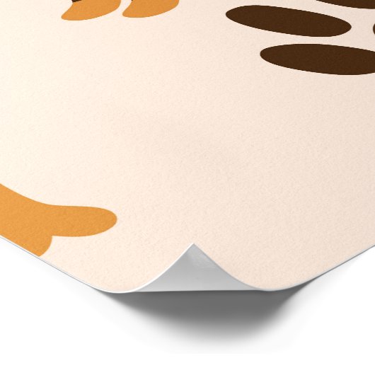 Dackel Muster: Vintages Druckdesign Poster (Ecke)